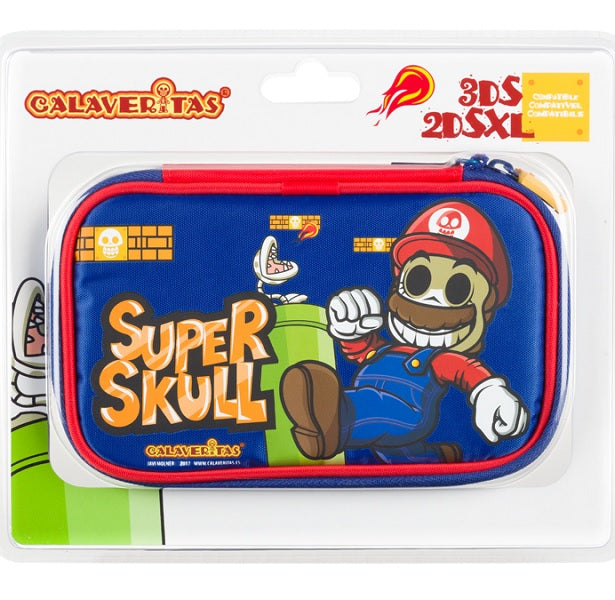 Indeca- Bolsa Funda De Transporte Para Nintendo 3DS - XL - 2DS XL de Calaveritas (modelo Super Mario) Indeca- Bolsa Funda De Transporte Para Nintendo 3DS - XL - 2DS XL de Calaveritas (modelo Super Mario)
